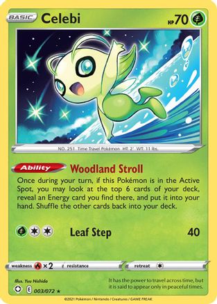 Celebi 3/72 - Shining Fates Reverse Holofoil - Poke-Collect