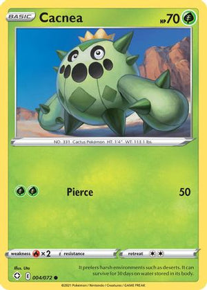 Cacnea 4/72 - Shining Fates Reverse Holofoil - Poke-Collect