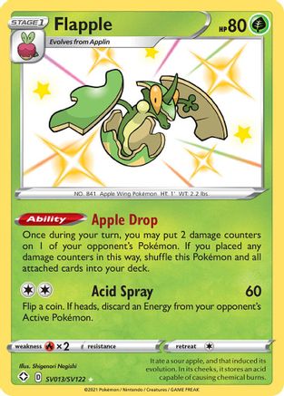 Flapple SV013/122 - Shining Fates Shiny Vault Holofoil - Poke-Collect