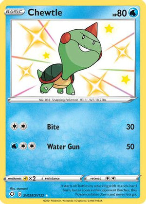 Chewtle SV028/122 - Shining Fates Shiny Vault Holofoil - Poke-Collect