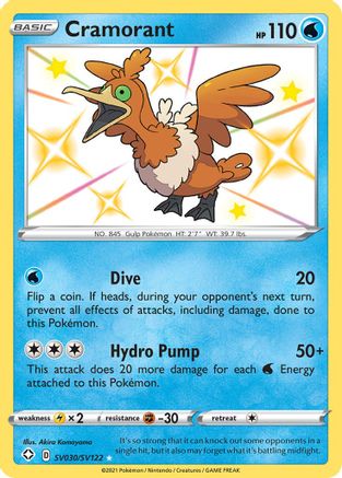 Cramorant SV030/122 - Shining Fates Shiny Vault Holofoil - Poke-Collect