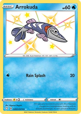Arrokuda SV031/122 - Shining Fates Shiny Vault Holofoil - Poke-Collect