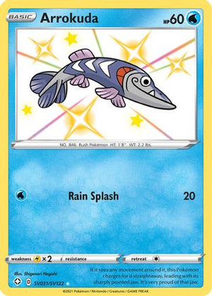 Arrokuda SV031/122 - Shining Fates Shiny Vault Holofoil - Poke-Collect