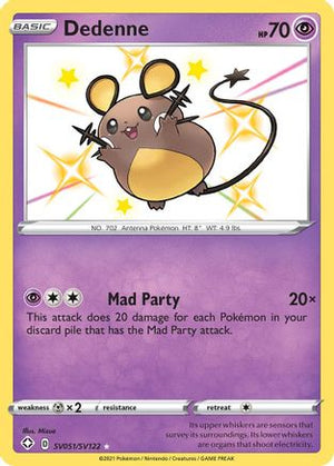 Dedenne SV051/122 - Shining Fates Shiny Vault Holofoil - Poke-Collect