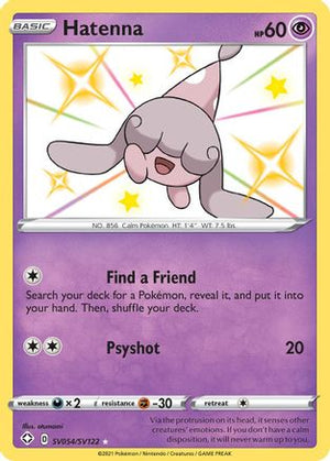 Hatenna SV054/122 - Shining Fates Shiny Vault Holofoil - Poke-Collect