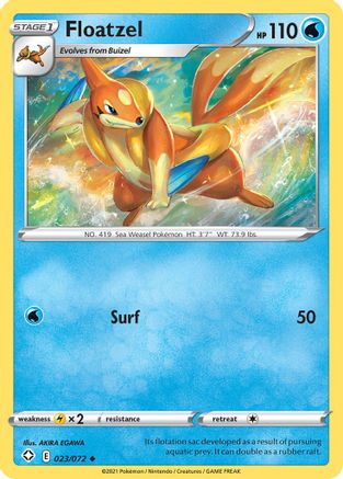 Floatzel 23/72 - Shining Fates Reverse Holofoil - Poke-Collect
