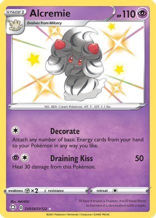 Alcremie SV058/122 - Shining Fates Shiny Vault Holofoil - Poke-Collect