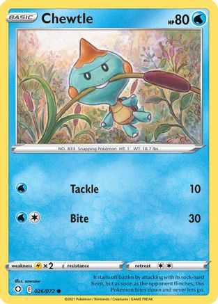 Chewtle 26/72 - Shining Fates - Poke-Collect