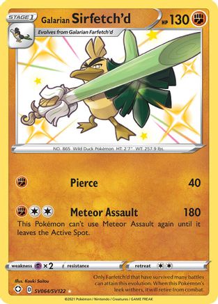 Galarian Sirfetch'd SV064/122 - Shining Fates Shiny Vault Holofoil - Poke-Collect