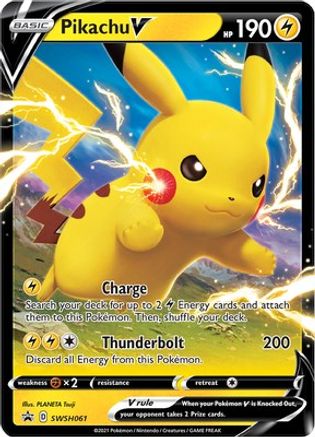 Pikachu V - SWSH061 SWSH061/307 - SWSH Sword & Shield Promo Cards Holofoil - Poke-Collect