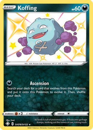 Koffing SV076/122 - Shining Fates Shiny Vault Holofoil - Poke-Collect