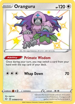 Oranguru SV098/122 - Shining Fates Shiny Vault Holofoil - Poke-Collect