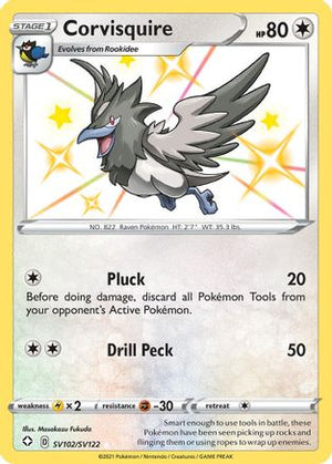 Corvisquire SV102/122 - Shining Fates Shiny Vault Holofoil - Poke-Collect