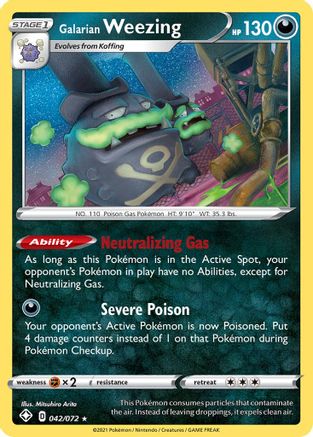 Galarian Weezing 42/72 - Shining Fates Holofoil - Poke-Collect