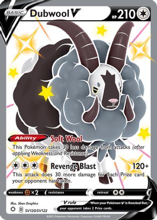 Dubwool V SV120/122 - Shining Fates Shiny Vault Holofoil - Poke-Collect