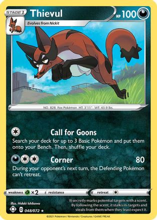 Thievul 48/72 - Shining Fates Holofoil - Poke-Collect