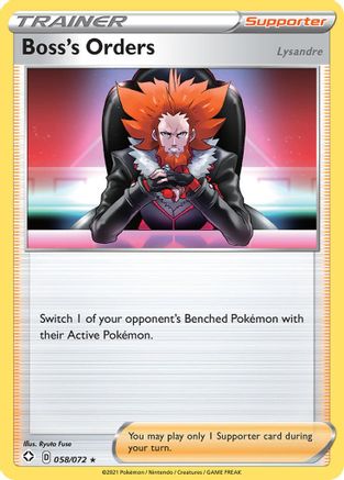 Boss's Orders 58/72 - Shining Fates Reverse Holofoil - Poke-Collect