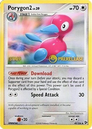 Porygon2 - 49/106 (Prerelease) [Staff] 49 - Diamond and Pearl Promos - Poke-Collect