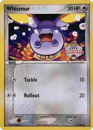 Whismur - 73/106 (City Championships) 73 - League & Championship Cards - Poke-Collect