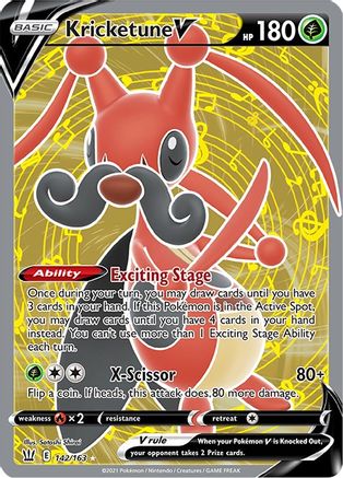 Kricketune V (Full Art) 142/163 - SWSH05 Battle Styles Holofoil - Poke-Collect