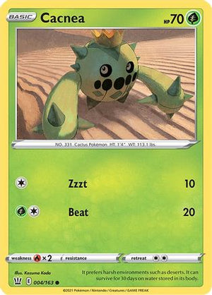 Cacnea 4/163 - SWSH05 Battle Styles Reverse Holofoil - Poke-Collect