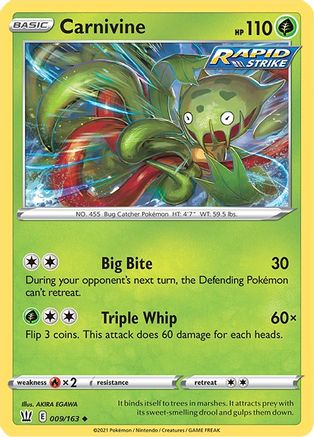 Carnivine 9/163 - SWSH05 Battle Styles - Poke-Collect