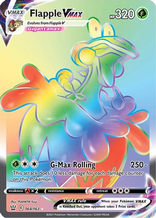 Flapple VMAX (Secret) 164/163 - SWSH05 Battle Styles Holofoil - Poke-Collect