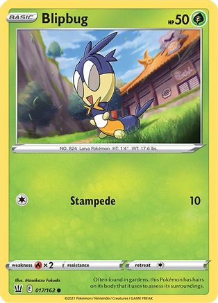 Blipbug 17/163 - SWSH05 Battle Styles Reverse Holofoil - Poke-Collect