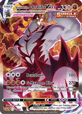 Single Strike Urshifu VMAX (Alternate Art Secret) 168/163 - SWSH05 Battle Styles Holofoil - Poke-Collect