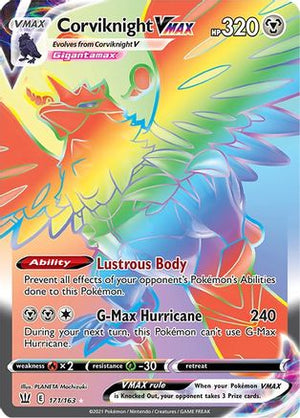 Corviknight VMAX (Secret) 171/163 - SWSH05 Battle Styles Holofoil - Poke-Collect