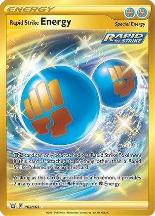 Rapid Strike Energy (Secret) 182/163 - SWSH05 Battle Styles Holofoil - Poke-Collect