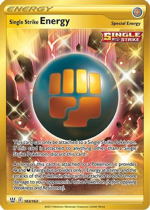 Single Strike Energy (Secret) 183/163 - SWSH05 Battle Styles Holofoil - Poke-Collect
