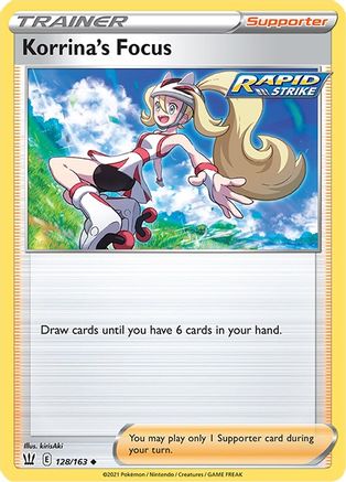 Korrina's Focus 128/163 - SWSH05 Battle Styles Reverse Holofoil - Poke-Collect