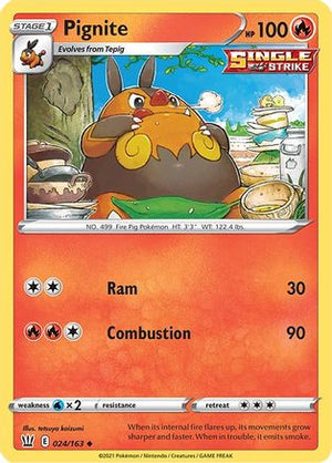 Pignite 24/163 - SWSH05 Battle Styles - Poke-Collect
