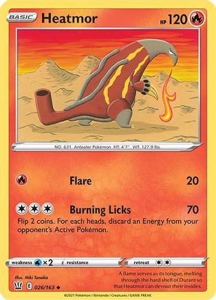 Heatmor 26/163 - SWSH05 Battle Styles - Poke-Collect