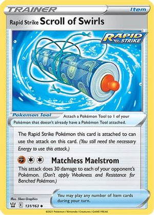 Rapid Strike Scroll of Swirls 131/163 - SWSH05 Battle Styles Reverse Holofoil - Poke-Collect