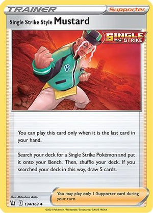 Single Strike Style Mustard 134/163 - SWSH05 Battle Styles Reverse Holofoil - Poke-Collect
