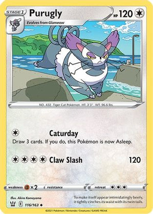 Purugly 116/163 - SWSH05 Battle Styles Reverse Holofoil - Poke-Collect