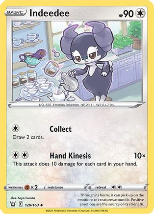 Indeedee 120/163 - SWSH05 Battle Styles Reverse Holofoil - Poke-Collect