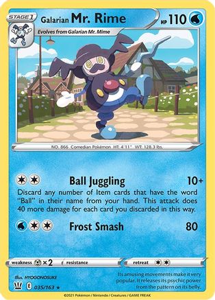 Galarian Mr. Rime 35/163 - SWSH05 Battle Styles - Poke-Collect