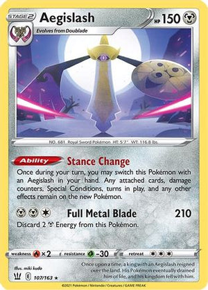 Aegislash 107/163 - Battle Styles Reverse Holofoil