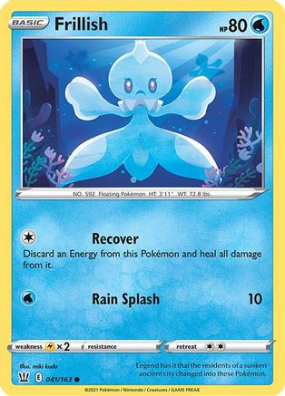 Frillish 41/163 - SWSH05 Battle Styles Reverse Holofoil - Poke-Collect