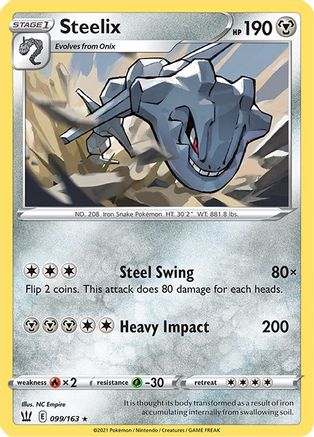 Steelix 99/163 - Battle Styles Reverse Holofoil - Poke-Collect