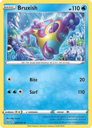 Bruxish 43/163 - SWSH05 Battle Styles Reverse Holofoil - Poke-Collect