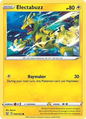 Electabuzz 44/163 - SWSH05 Battle Styles - Poke-Collect