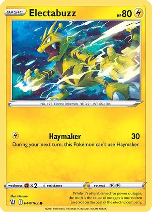 Electabuzz 44/163 - SWSH05 Battle Styles Reverse Holofoil - Poke-Collect