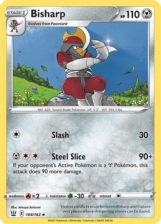 Bisharp 104/163 - SWSH05 Battle Styles Reverse Holofoil - Poke-Collect