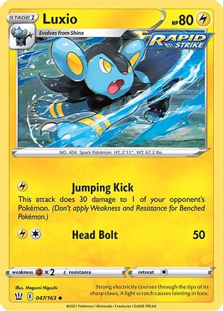 Luxio 47/163 - SWSH05 Battle Styles Reverse Holofoil - Poke-Collect