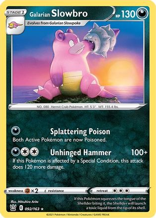 Galarian Slowbro 92/163 - SWSH05 Battle Styles Reverse Holofoil - Poke-Collect