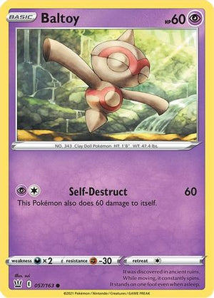 Baltoy 57/163 - SWSH05 Battle Styles - Poke-Collect